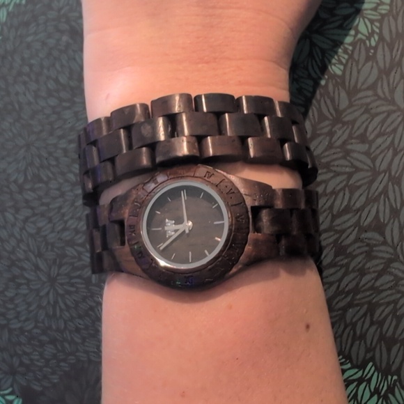 Double Wrapped WeWood Watch, Chocolate Brown - Picture 4 of 6